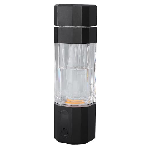 Generic Hydrogenrich Water Bottle, Hydrogen Water Bottle, Platinum Electrode, Colorful Lights 5 Minutes 10 Minutes 6000 Ppb + 8000 Ppb + Leakproof for Office (Black), Generic2koq7r651b-11