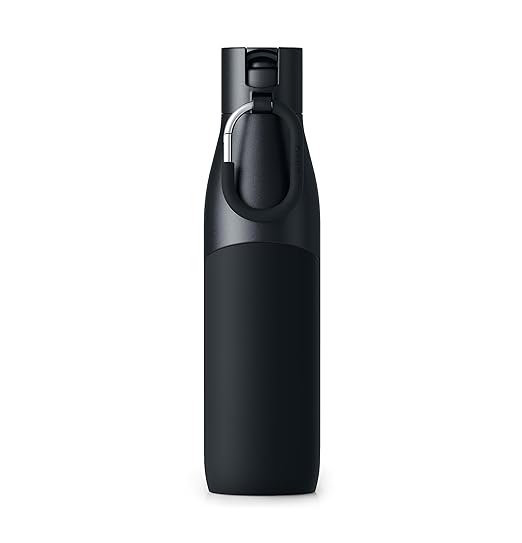 LARQ Bottle Movement Filtered - Lightweight Non-Insulated Stainless Steel Water Bottle BPA Free with Nano Zero Technology and Long-Lasting Filters, White/Pebble, 32oz