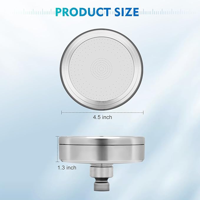 Filtered Shower Head with 5 Cartridges Vitamin C+E+A for Healthy Skin & Hair, Removes Chlorine, Heavy Metals & Harmful Substances, Water Softene