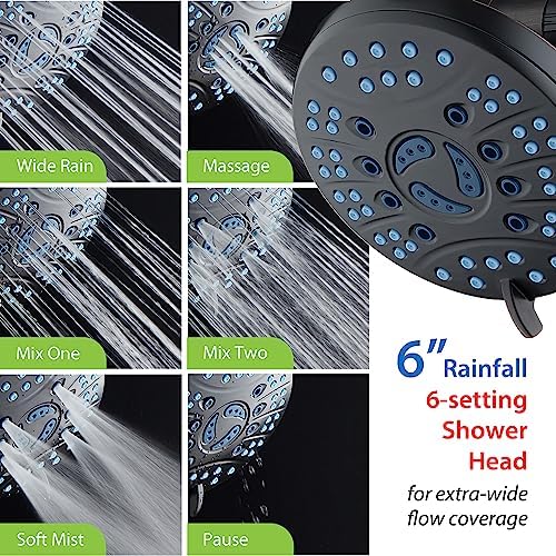 AquaCare 50 mode High Pressure 7 inch Shower Head Combo w