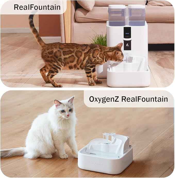 Cat Water Fountain Filter Replacement 6PC Compatible with Automatic Pet Water Dispensor, 3-Month Set RealPura Filter Refill for Smart Bowl Multi-Layer Filtration for Fresh Clean Water