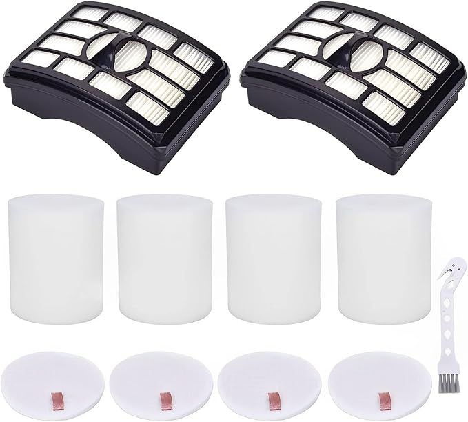 Leadaybetter Filter Replacement for Shark Rotator Pro Lift-Away NV500, NV501, NV502, NV505, NV552, NV642, UV560, ZU780, ZU782, ZU785. Compare to Part # Xff500 Xhf500, 2 + 4 Foam & Felt Filters - AquaVibe