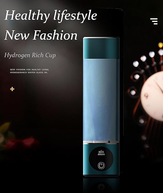 260ml Hydrogen Water Bottle Generator, 5000ppb Molecular Hydrogen Rich Water Generator, Portable Hydrogen Water Ionizer Machine with SPE and PEM Technology for Fitness