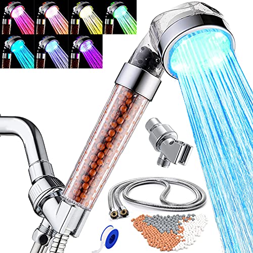 LED Shower Head Handheld with Hose