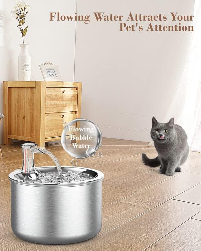 WF150 Stainless Steel Pet Water Fountain (101 Fl Oz)