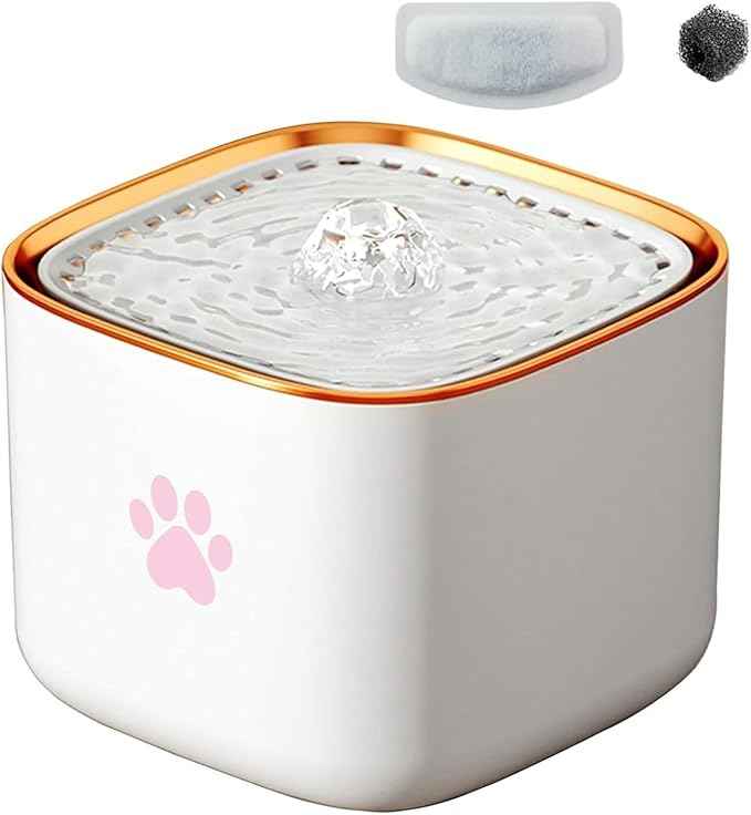 Cat Water Fountain, Water Fountain for Dogs, Indoor Water Dispenser, 3L Automatic Cat Water Dispenser, Quiet Motor, Holds Water for 10 Days – Cute Pink Design
