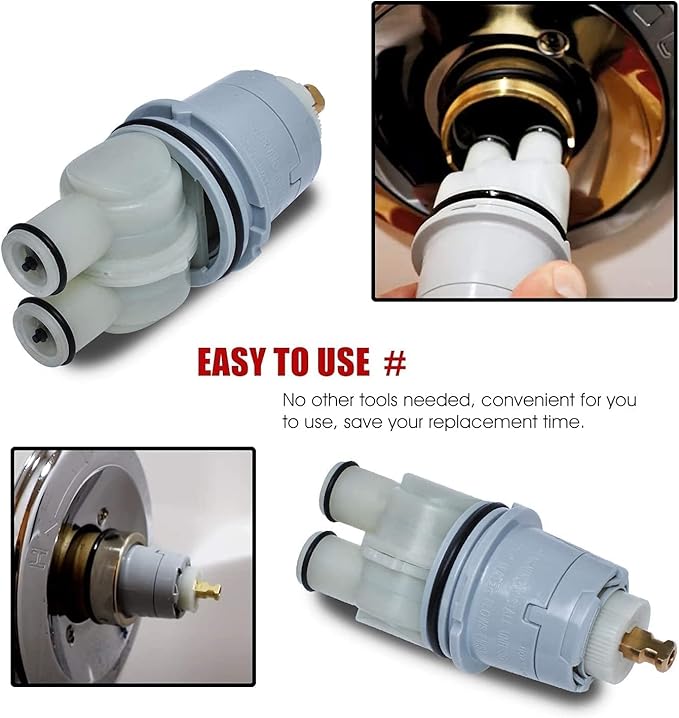 RP46074 Shower Universal Valve Cartridge Assembly for Delta Shower and Tub 13/14 Series Faucet, Replacement Part for Delta Monitor Cartridge, 2 Packs