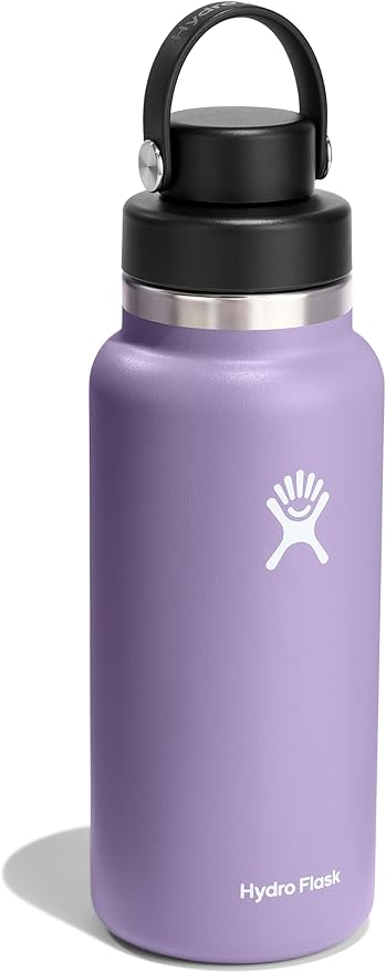 Hydro Flask Water Bottle - Insulated Stainless Steel - Wide Mouth Chug Lid, Non Spill, Leakproof in 32 Oz Moonshadow Purple