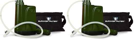 Survivor Filter PRO X - Electric Portable Camping Water Filter - Filters Bacteria, Parasite, Viral (Pack of 2)