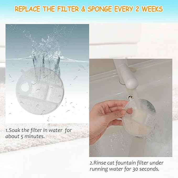 12 Pack Dog Water Fountain Replacement Filters for Petlibro Capsule Dog Fountain PLWF008,Pet Water Fountain Filter with Replacement Pre-Filter Pump Sponges.