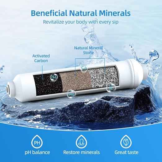 MlZUDO Megaflo mini 800GPD Reverse Osmosis Water Filter with Mizudo Alkaline Water Filter Under Sink, Restore Minerals Remineralization and PH Balance for RO System, Bundle