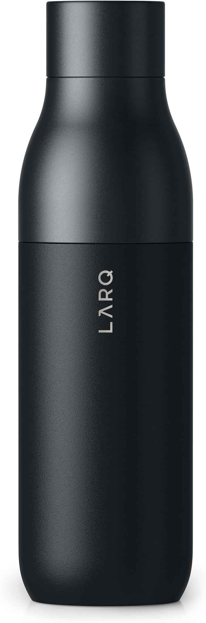 LARQ Bottle Twist Top 25 oz - Insulated Stainless Steel Water Bottle | BPA Free | Reusable Water Bottle for Camping, Office, and Travel | Keep Drinks Cold and Hot, Obsidian Black