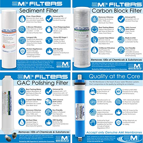 AMI 100 GPD Reverse Osmosis Membrane & Filter Replacement