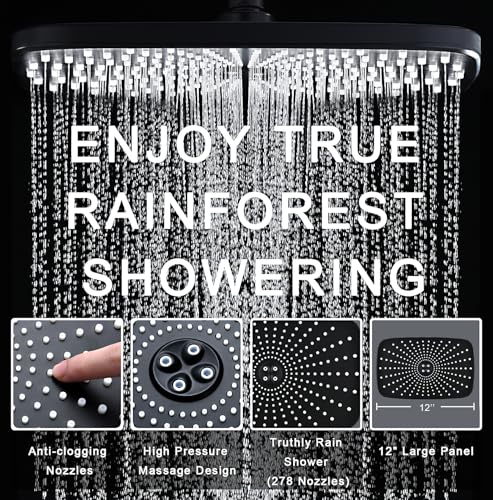 12" High Pressue Rain Shower Head with Handheld