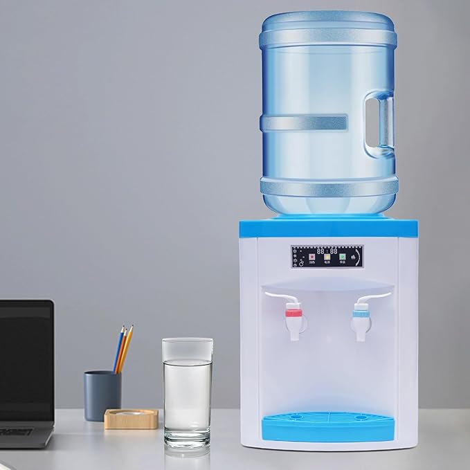 110V 550W Portable Countertop Water Dispenser, Hot and Cold Compact Water Cooler Mini Tabletop Drinking Machine Small Space Hydration Station, Desktop Water Dispenser for Home Office Dorm Kitchen