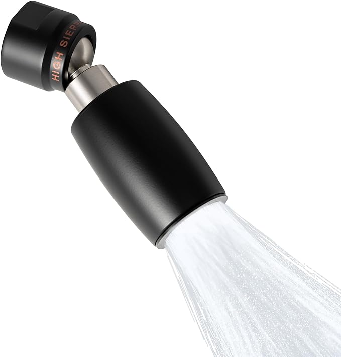 High Sierra Showerheads® - CLASSIC™ Solid Metal 1.8 GPM Award Winning, Low Flow Shower Head, Patented Nozzle Never Clogs - Matte Black Finish