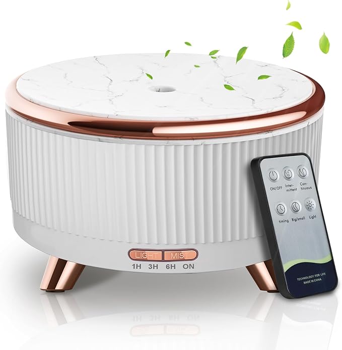 Diffusers for Essential Oils Humidifiers 500ML, Essential Oils Large Room Aromatherapy Diffuser,7 Colors Lights 3 Mist Modes with R/C for Home Office