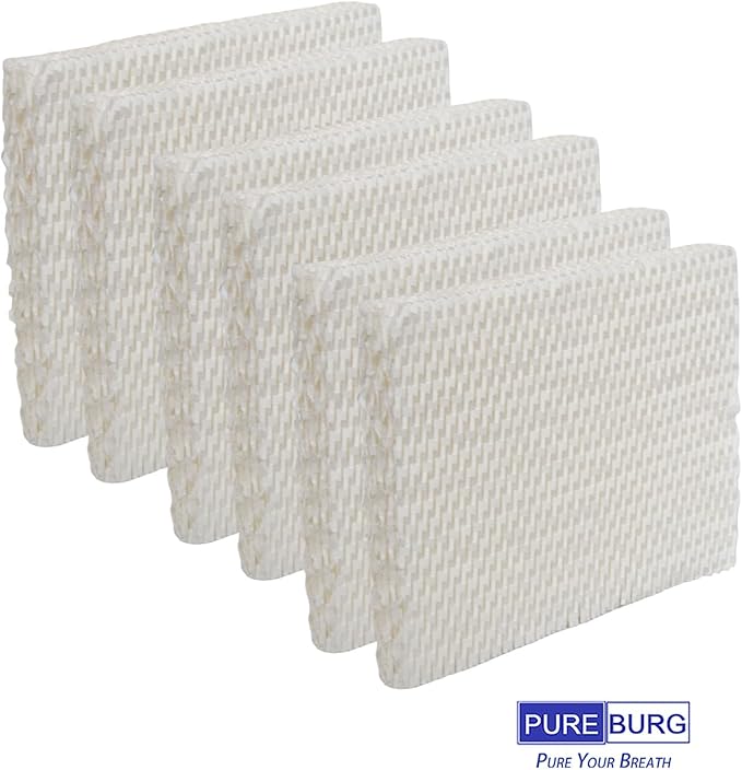 PUREBURG MD1-0034 Replacement Wick Filters Compatible with Vornado Evaporative Humidifier Evap40, Evap2, EV3, EV100, EV200, EVDC300, EVDC500, EVDC505 (Not for Evap3), 6-Pack