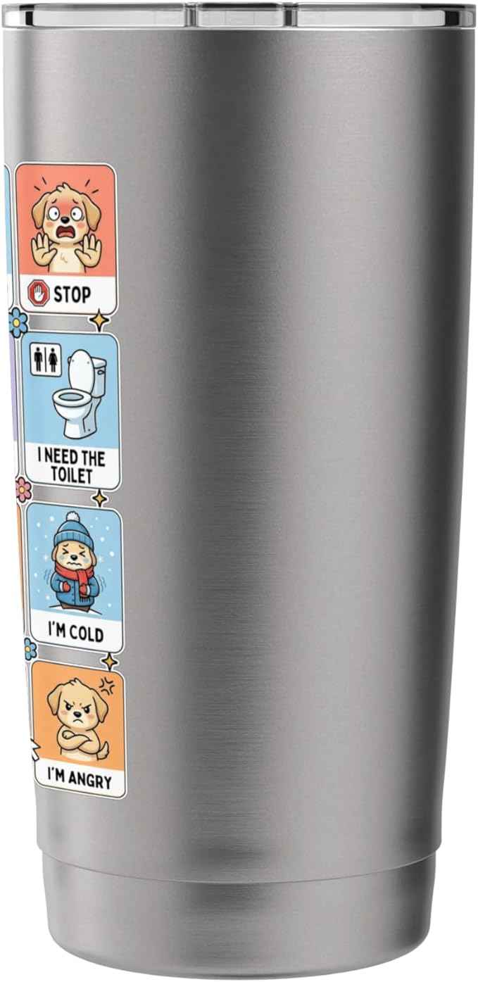 Autism ACC Communication Dog Lovers Kids Cute Autistic Stainless Steel Insulated Tumbler