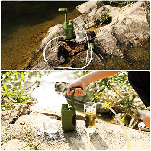 Water Hand Purifier Pump with Replaceable Carbon 0.01 Micron Water