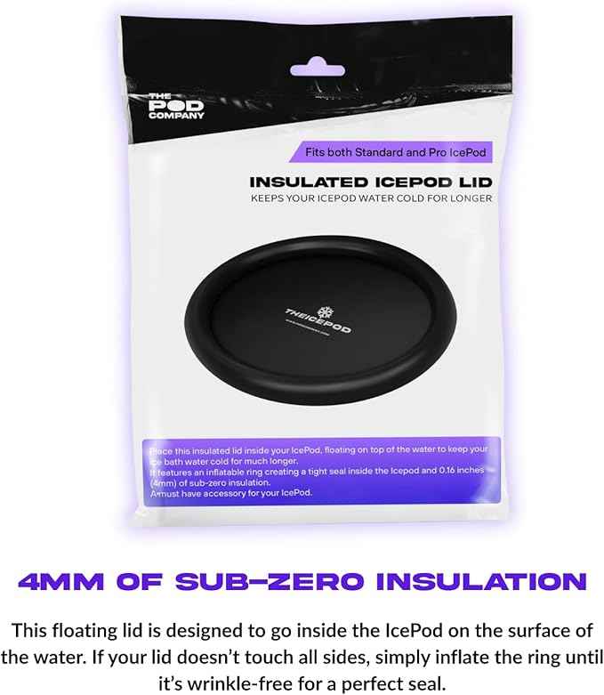 Insulated Ice Pod Lid – Floating Thermal Cover for Standard Ice Pod – Inflatable Ring for a Perfect Seal – Keeps Water Cold & Clean – The Pod Company