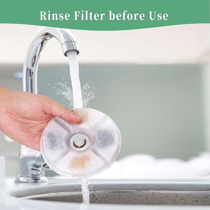 6 PCS Cat Water Fountain Filter, Replacement Filters and Sponges for E versweet Solo 2/Solo SE Pet Water Fountain