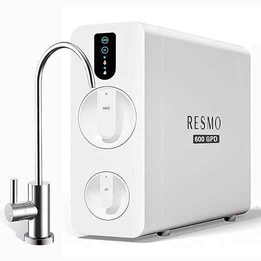 600 GPD Tankless Reverse Osmosis Water Filter, 8 Stage RO Water Filtration System, Reverse Osmosis System, RO System Reduces PFAS TDS, NSF/ANSI 372 & FCC Certified, 2:1 Pure to Drain