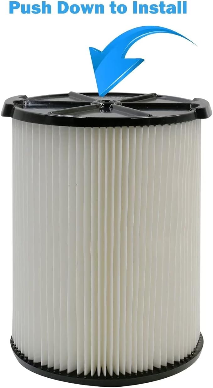 2 Pack VF4000 Filter for Ridgid 72947 Standard Wet Dry Vac 5-20 Gallon Vacuum Cleaners + 4 Pack VF3502 Filter Bags Compatible with Ridgid 12-16 Gallon Wet Dry Vacuums (6 Pack) - AquaVibe