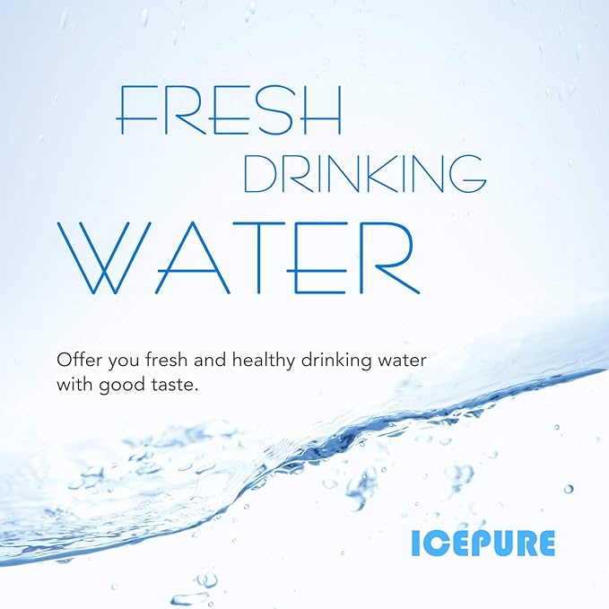 ICEPURE CS-52 Refrigerator Water Filter, Compatible with Bosch 640565, Whirlpool WHKF-R-PLUS, EVOLFLTR10, Cuno CS-52, CS-51, CS-450, CS-451, CS-452, CS-512, 5553629, 5586605, W1085590, 1 PACK