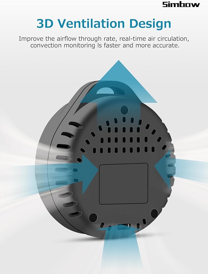 CF-5R Portable Carbon Monoxide Detectors, 6-in-1 CO Detector, Air Quality Monitor with Altimeter, Barometer, Temperature, Humidity Monitor for Hiking, Campimg and Outdoor Activitists