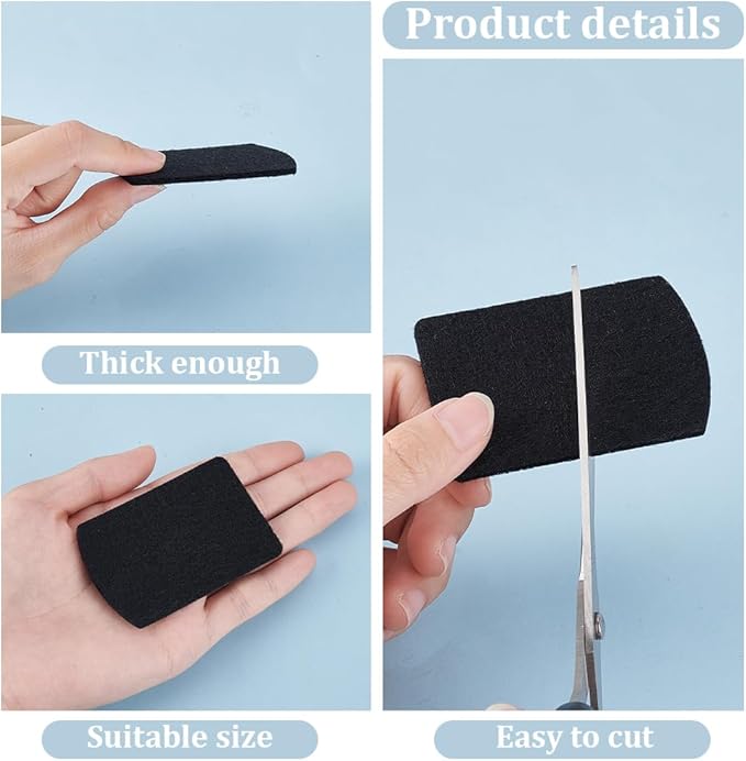 PH PandaHall 50pcs Essential Oil Pads Aroma Pads Unscented Refill Pad Essential Oil Diffuser Pad Replacement Perfume Pads for Room Humidifier Air Purifier Scent Diffuser Black, 2.8x1.8 - AquaVibe