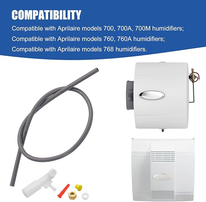 4235 Feed Tube Nozzle Assembly with Sleeve Nut Compatible with Aprilaire 700 Series Aprilaire Humidifier Models 700, 700A, 700M, 760, 760A, 768 - AquaVibe