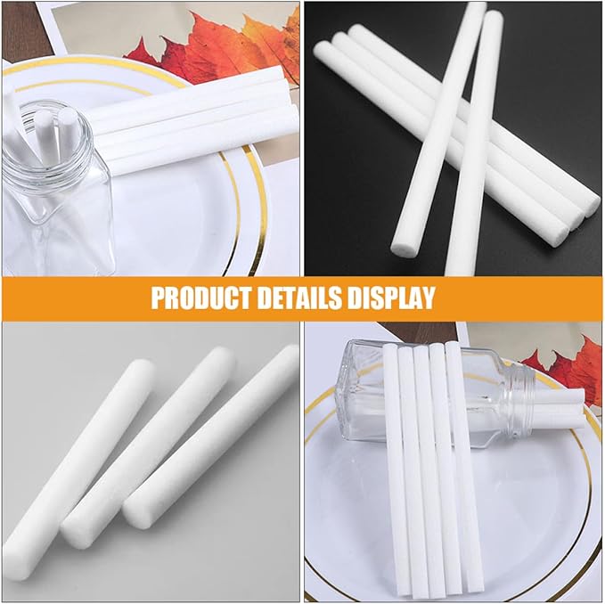 50pcs Diffuser Sticks Absorbent Fiber Wicks for Humidifiers Replacement Filter for Essential Oils Portable and Easy to Use for Home Travel and - AquaVibe