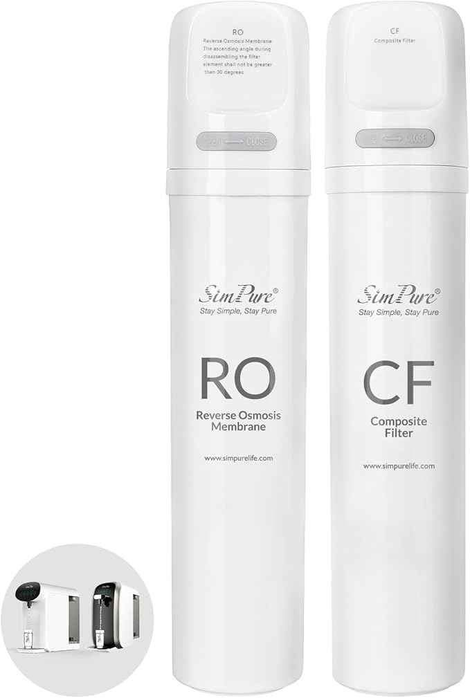 Original SimPure Y7/Y7P Series CF+RO Filter Replacement Cartridge for SimPure Y7, Y7P-W, Y7P-BW, 6 Months Replacement Cartridge (1 Set)