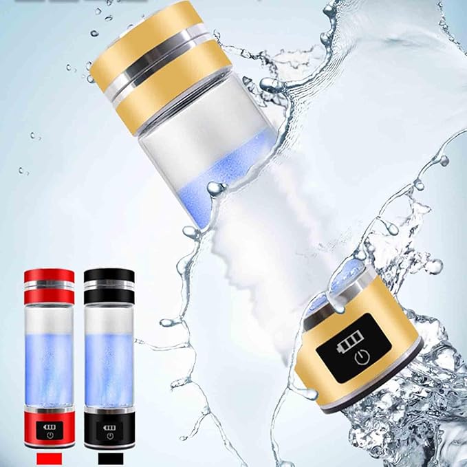 H2 Portable Rich Hydrogen Water Bottle, PEM Rich Hydrogen Cup, Concentration Up to 1200PPB, Double Layer Waterproof, Super Saturated Hydrogen Rich Water Cup