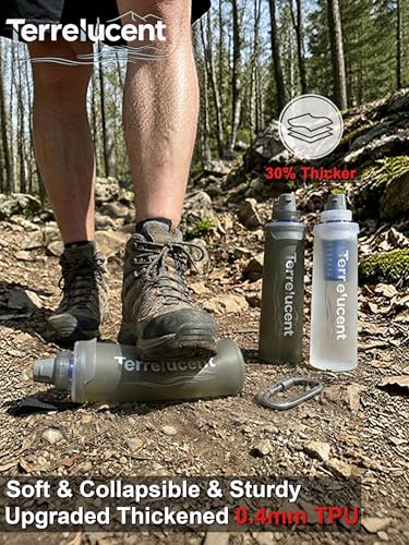 Collapsible Water Filter Bottle with Carabiner