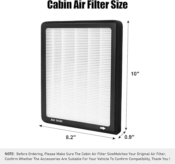 CF12283,Cabin Air Filter with activated carbon particle compatible with Chrysler,2021-2022 Grand Caravan,2017-2023 Pacifica,2020-2022 Voyager.68308950AB.