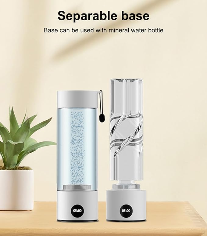 Portable Hydrogen Water Bottle Generator, 5/10Min Quick Electrolysis, Hydrogen Rich Water Health Cup, with LED Colorful Lights, for Office, Travel and Daily Drinking