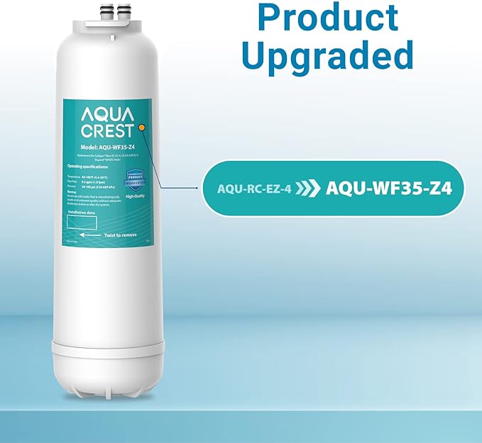 AQUA CREST RC 4 EZ-Change Premium Water Filter Replacement, Replacement for Culligan® RC-EZ-4, IC-EZ-4, US-EZ-4, RC-EZ-3, DuPont® WFQTC30001, WFQTC70001, 2K Gallons (Pack of 1)