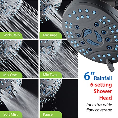 AquaCare 50 mode High Pressure 7 inch Shower Head Combo w