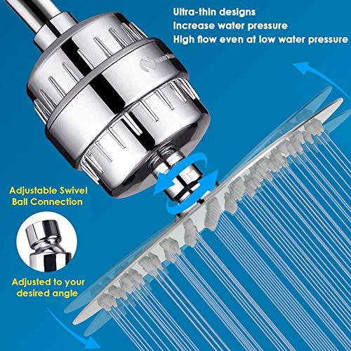 Shower Head and 15 Stage Shower Filter Combo