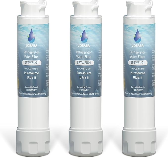 EPTWFU01 Water Filter Replacement, Compatible with Frigidaire EPTWFU01, Pure Source Ultra II, EWF02, 3 Pack - AquaVibe
