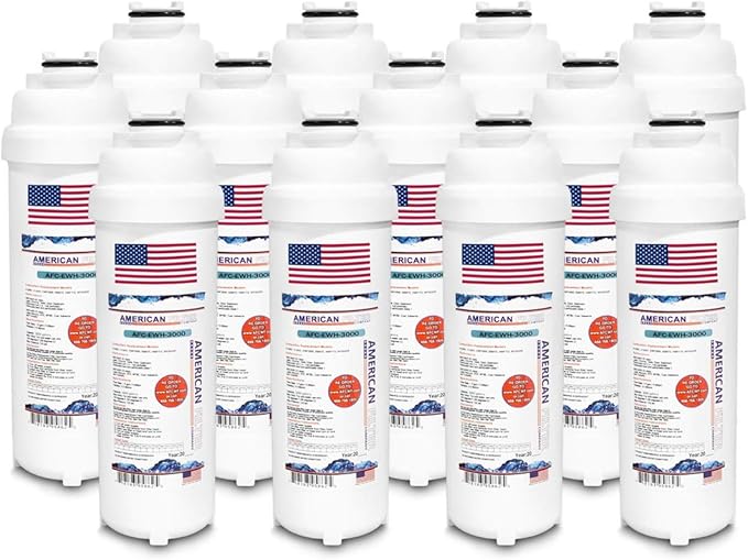 AFC Brand, water filter, Model # AFC-EWH-3000, Compatible with Halsey-Taylor(R) 55897C 55898C Water Fountain Station Fillers 12-Filters