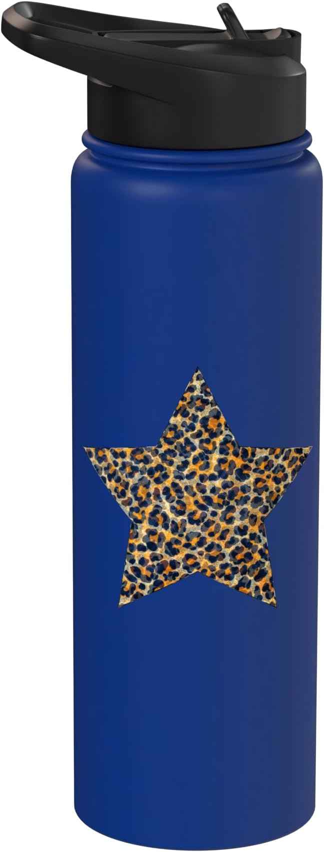 Star Shape - Cute Cheetah Leopard Print Graphic Stainless Steel Insulated Water Bottle