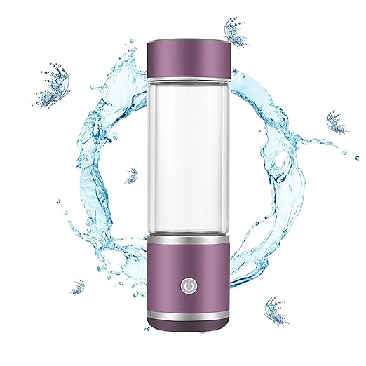 Improve Water Hydrogen Water Ionizer Cup,Rechargeable Alkaline Water Ionizer,Portable Hydrogen Water Ionizer Machine,Purple