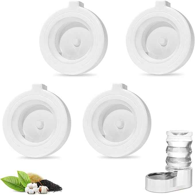 4 Pack Replacement Filters for 3L/3.6L/4.6L/6L/8L Gravity Pet Water Dispenser, Dog Water Filter Replacement, Triple Filtration Pet Fountain Filter, Water Feeder Filter for Cat and Dog