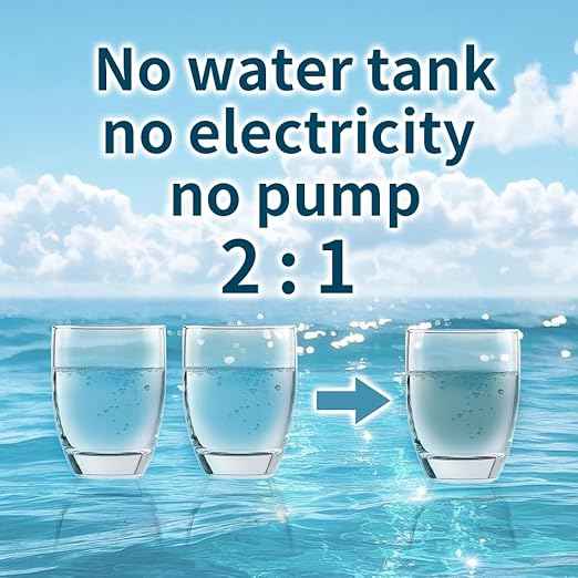 SY GOODLIFE DF-56 Reverse Osmosis System, Tankless,not Require Electricity Reverse Osmosis Water Filter, Under Sink RO System, 2:1 Pure to Drain，0 Power Consumption