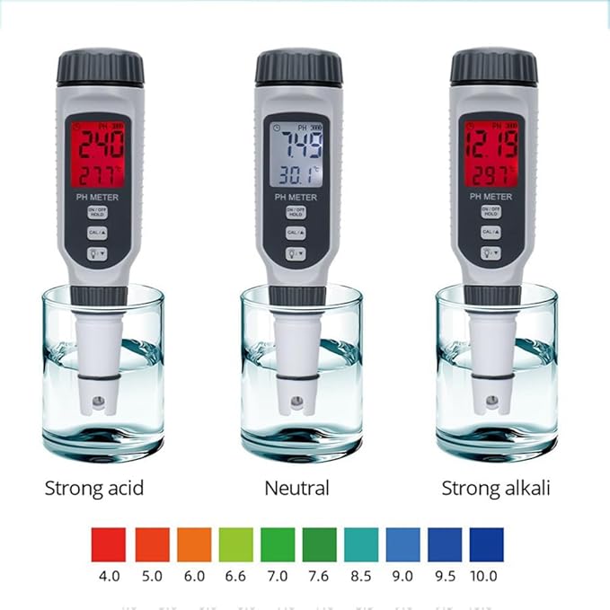 Professional Water Quality Tester, 0-14 PH High Accuracy Water Tester, Digital PH Meter, Waterproof Smart Digital Monitor, for Drinking Water, Swimming Pool, Aquariums