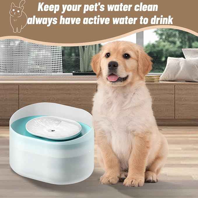 PLWF008 Dog Water Filter,40 Pack Replacement Filters Compatible with PETLIBRO Capsule 2.1Gal/8L Dog Fountain Water Dispensers(20 Active Carbon Filter+20 Pre-filter Sponge)