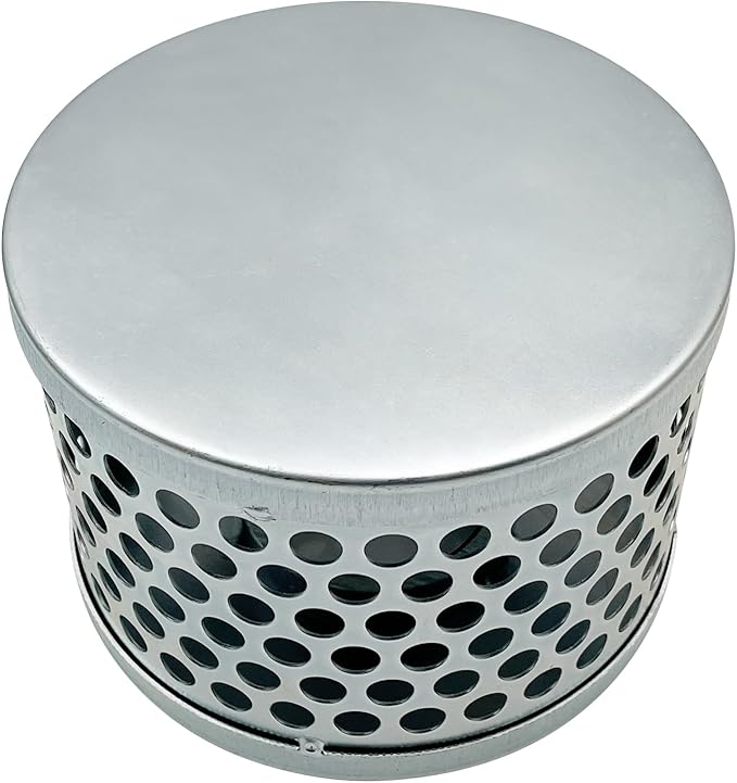 Round Hole Suction Strainers and Combination Hose Connector Set for Pump, Plated Steel (3 inch set)